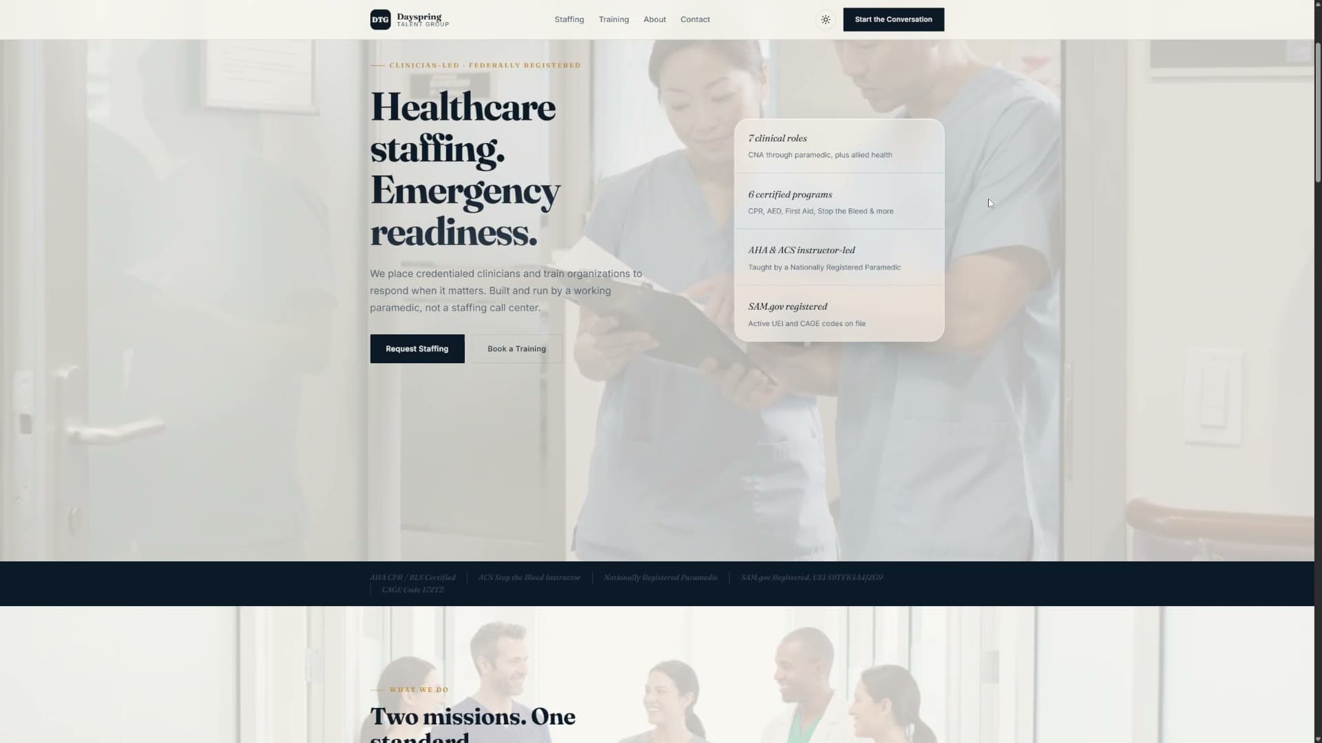 Daysprings website