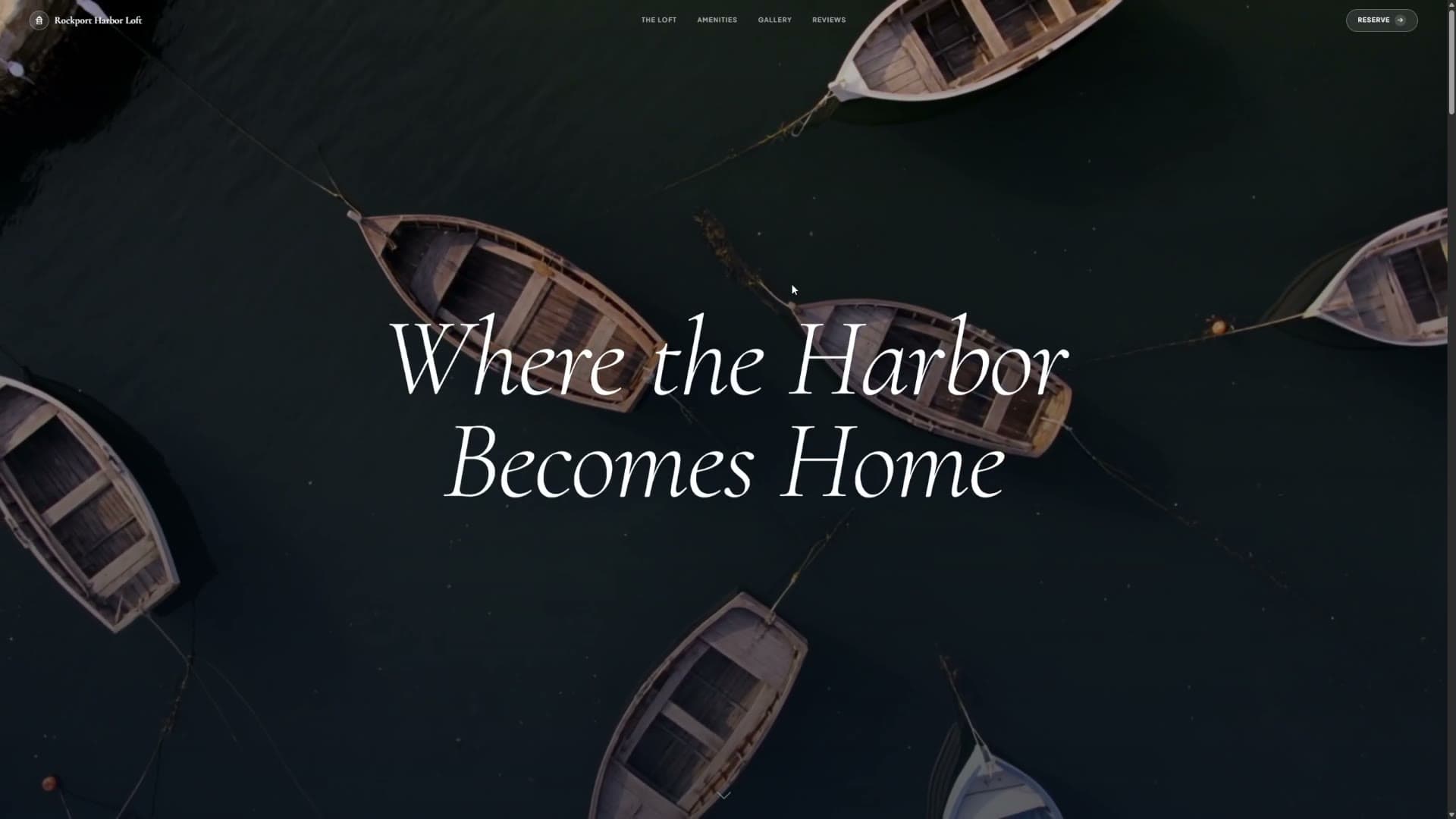 Rockport Harbor Loft website